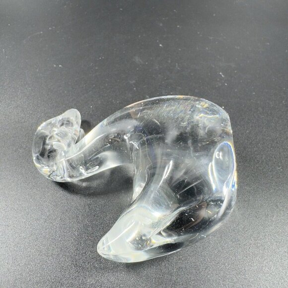 Vintage 1980s Clear Glass Duck Bird Figurine Whimsical Decor Glassware Figure - Picture 11 of 11